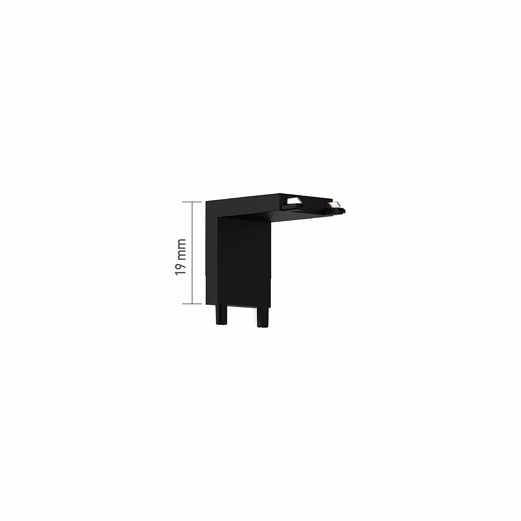 DL26 Magnetik Slim Sıva Üstü Alüminyum Ray 90° Dikey Bağlantı Aparatı