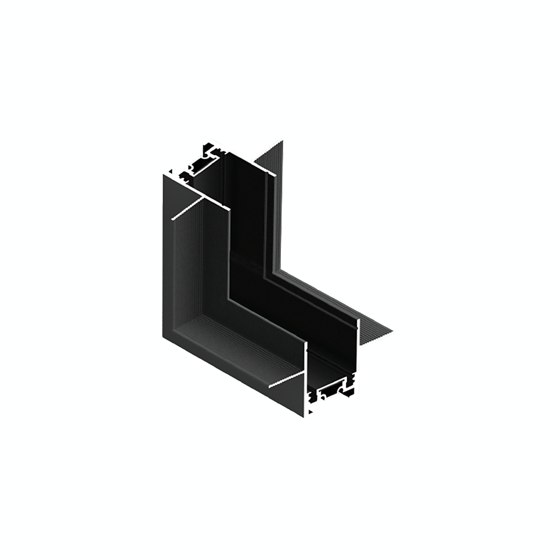 DL26 Magnetik Sıva Altı Trimless Alüminyum Ray 90° Dikey Bağlantı Aparatı