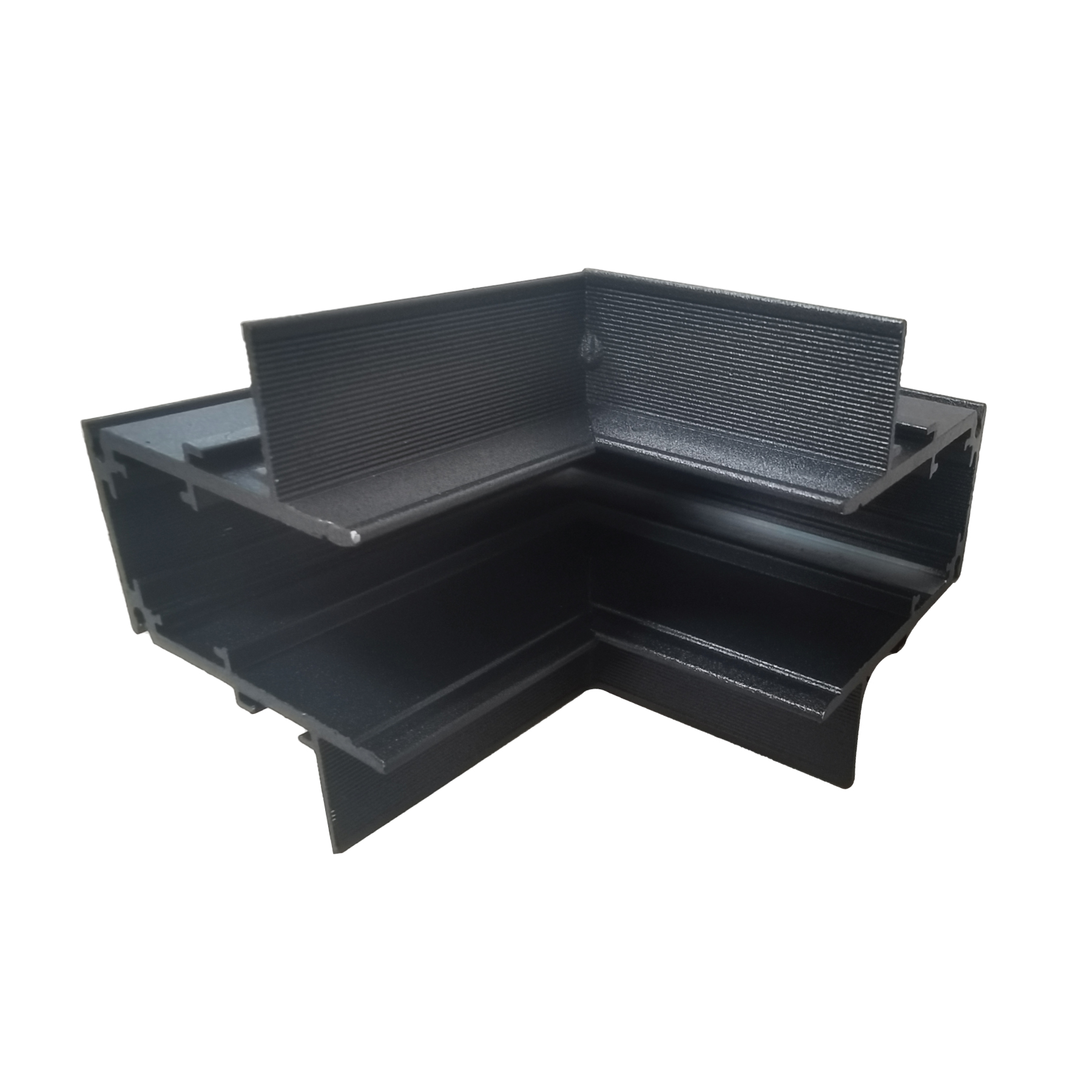 DL40 Magnetik Sıva Altı Trimless Alüminyum Ray 90° Dikey Bağlantı Aparatı