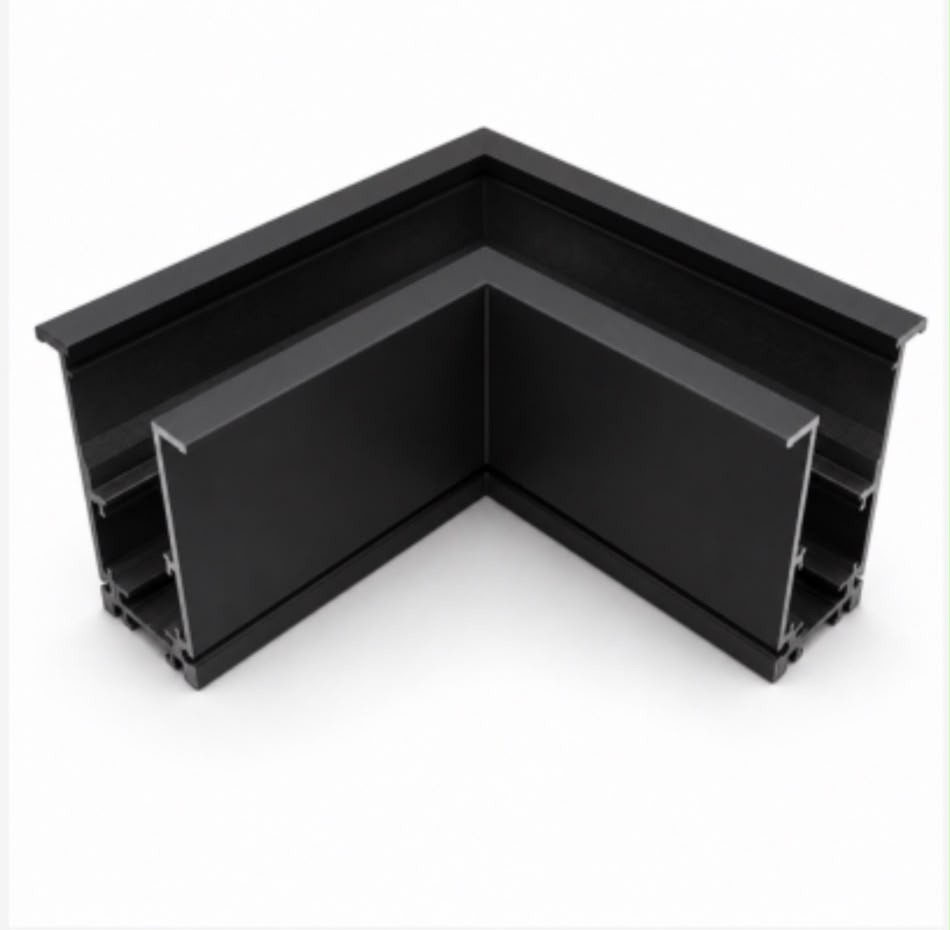DL20 Magnetic Recessed Concealed Aluminum Track 90° Horizontal Connector