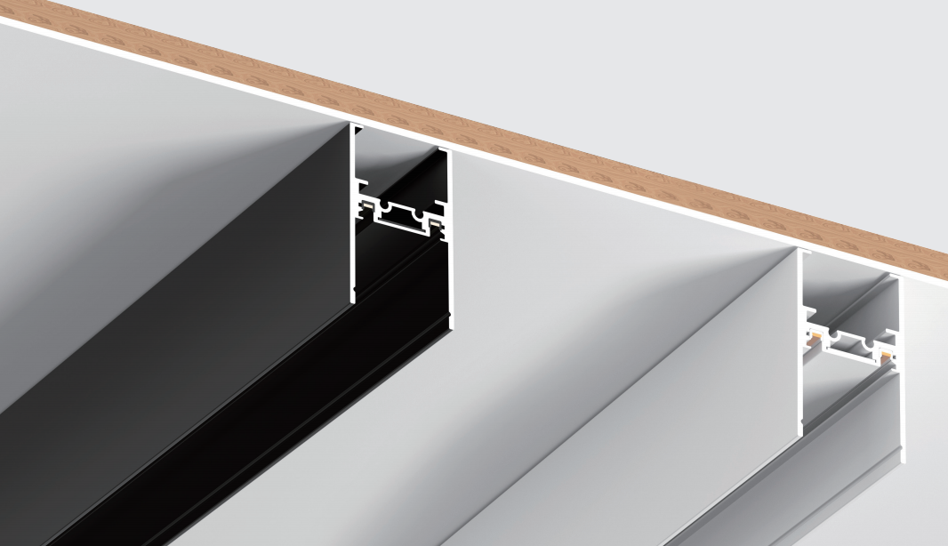 DL26 Magnetic Surface Mounted Aluminum Track - 3m