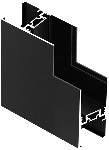 DL26 Magnetic Surface Mounted Aluminum Track 90° Vertical Connector