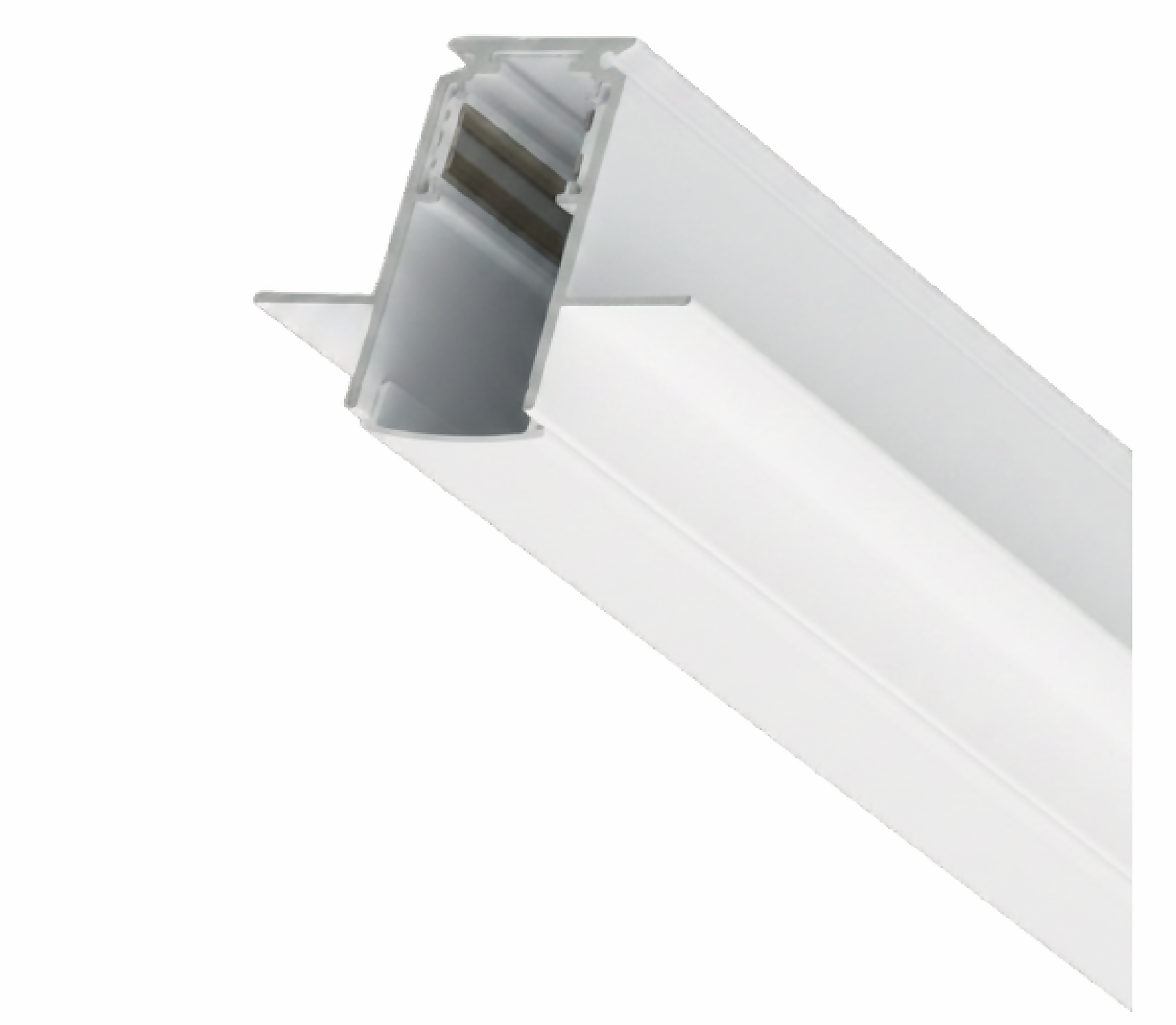 DL20 Magnetic Recessed Trimless Aluminum Track - 1m