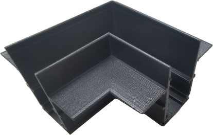 DL20 Magnetic Recessed Trimless Aluminum Track 90° Horizontal Connector