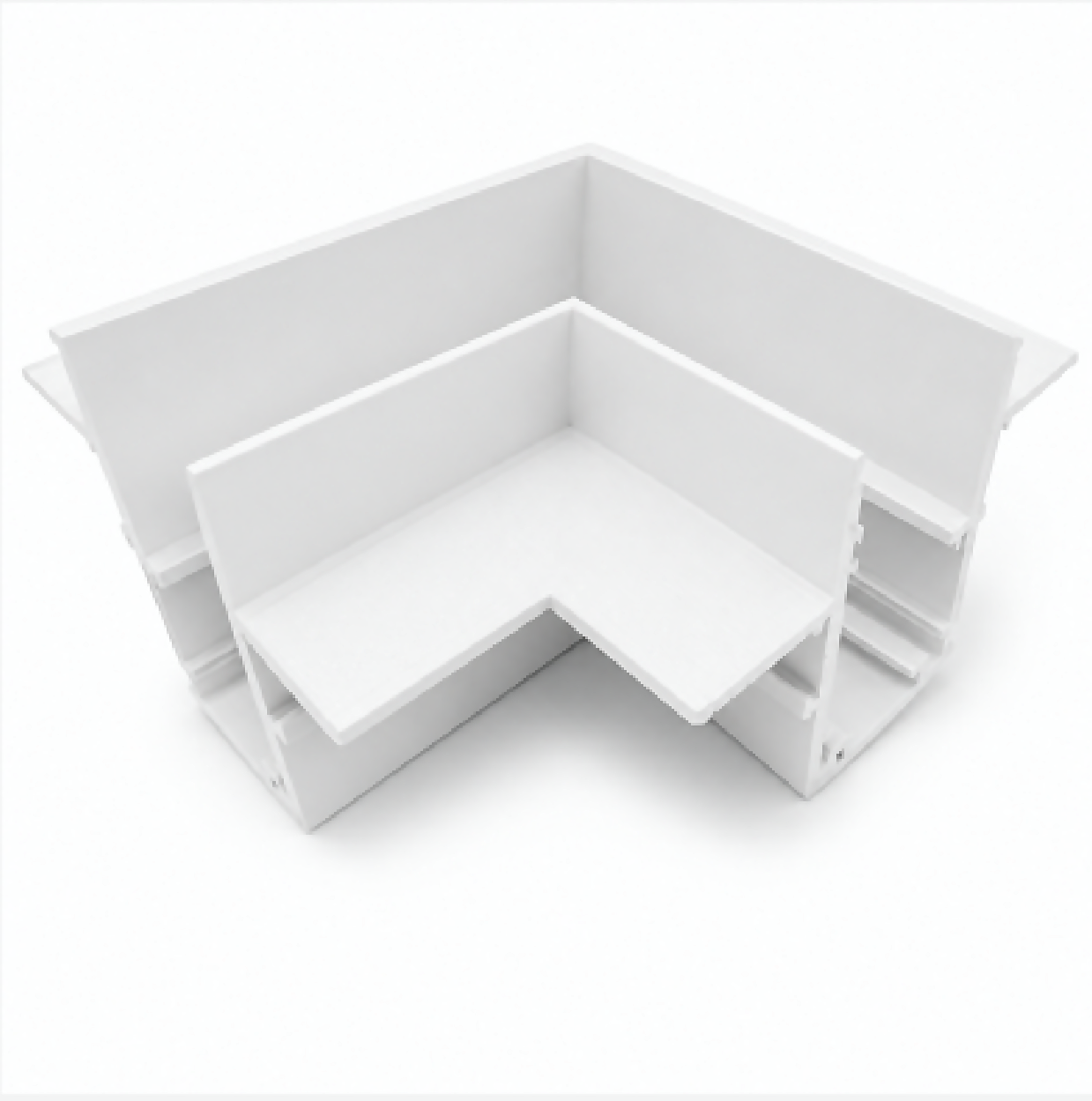 DL20 Magnetic Recessed Trimless Aluminum Track 90° Horizontal Connector
