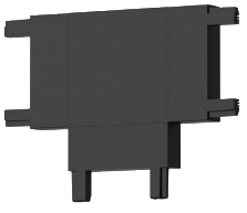 DL26 Slim Magnetic Surface Mounted Aluminum Track '' T '' Horizontal Connector