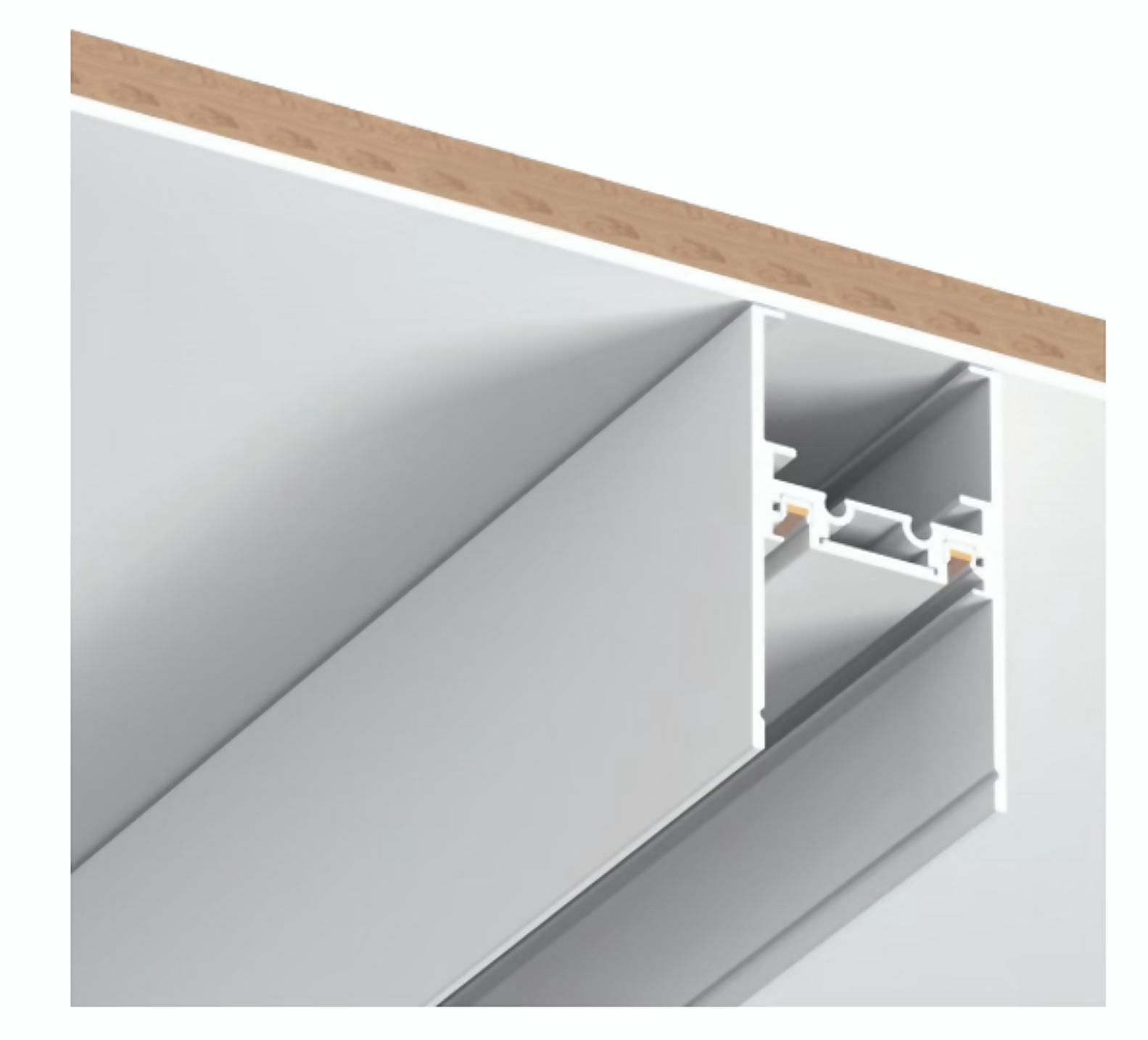 DL26 Magnetic Surface Mounted Aluminum Track - 1m