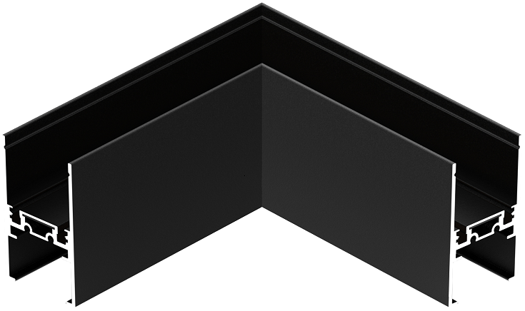 DL26 Magnetic Surface Mounted Aluminum Track 90° Horizontal Connector