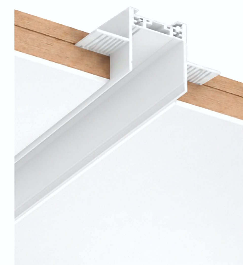 DL26 Magnetic Recessed Trimless Aluminum Track - 1m