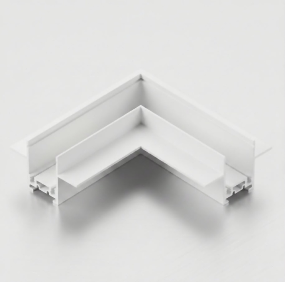 DL26 Magnetic Recessed Trimless Aluminum Track 90° Horizontal Connector