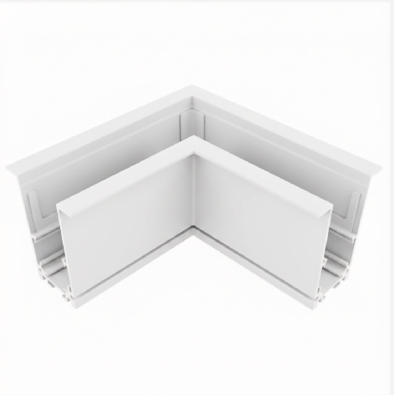 DL26 Magnetic Recessed Concealed Aluminum Track 90° Horizontal Connector