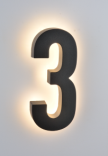 DL9001-3 LED House Number 3 3.3W 12V IP65