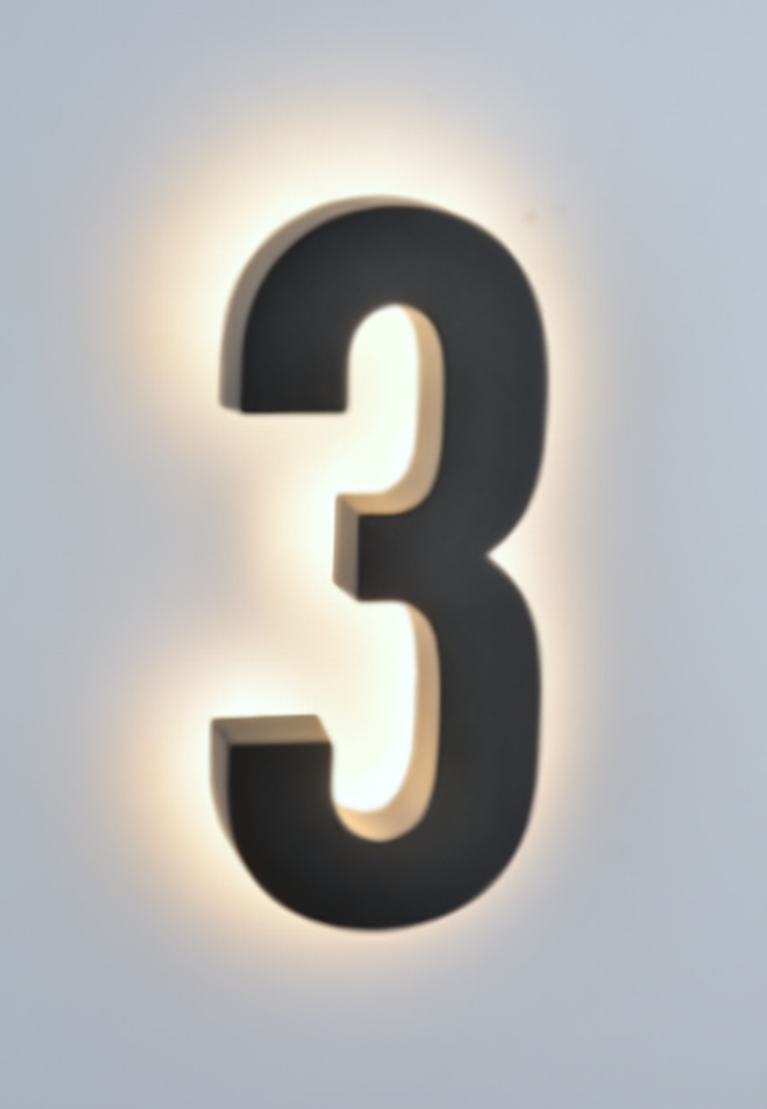 DL9001-3 LED House Number 3 3.3W 12V IP65