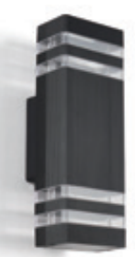 DL9137B GU10 Wall Light 2XGU10 110-240V IP54 PIR