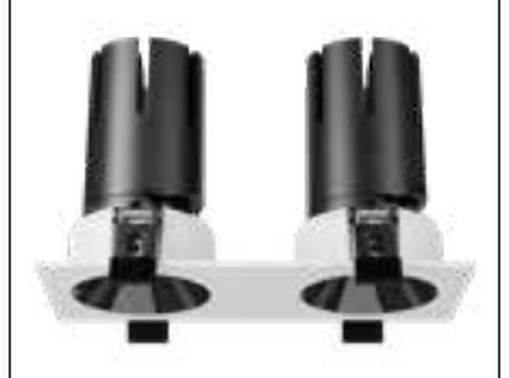 DL9315 Twin Recessed COB Downlight (55 x 135mm cutout)