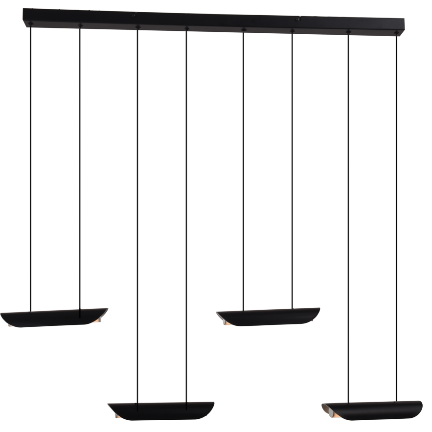 DL10015 Staggered Multi-Drop LED Pendant, 4-Light Discs (20W)