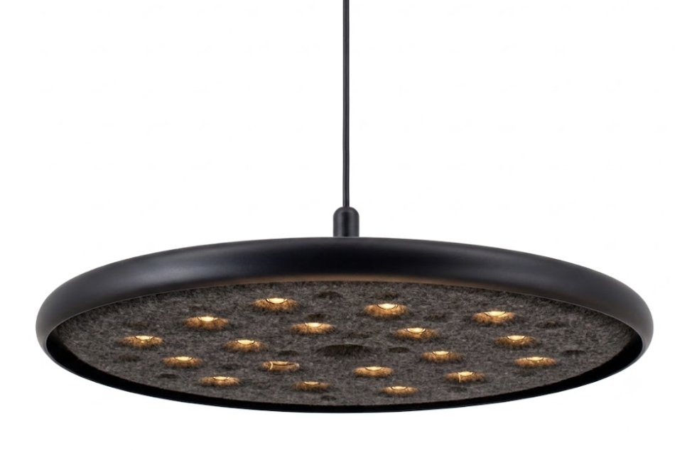 DL10348 Pendant Ø520mm — Black (curved edge)
