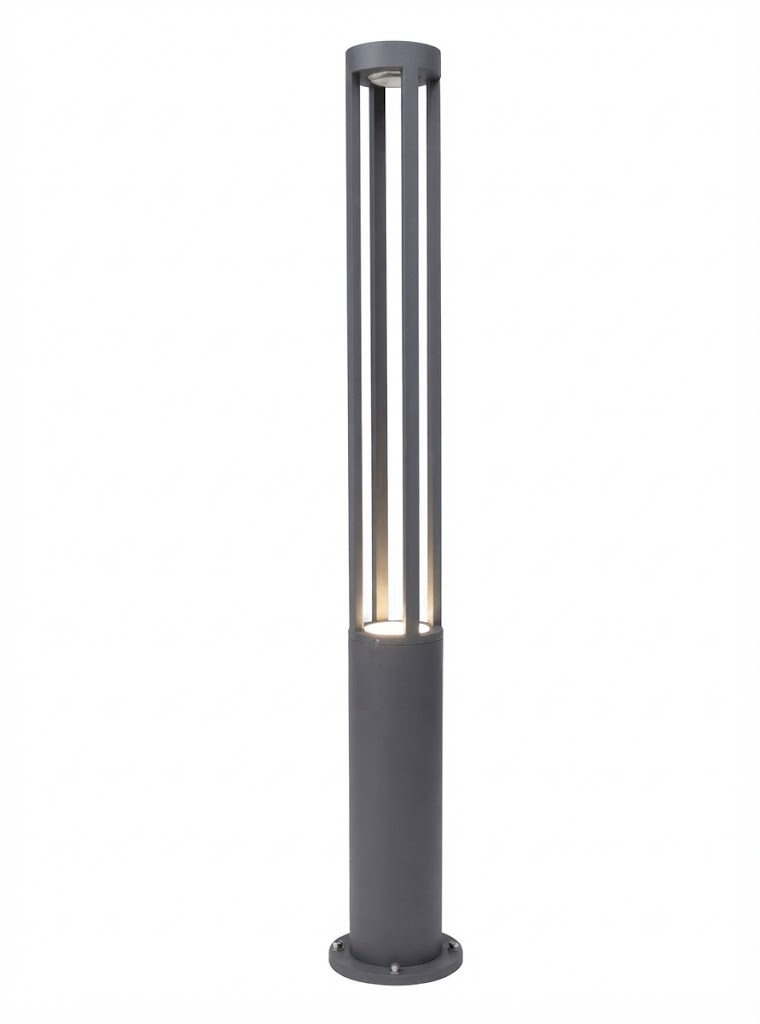 DL11430 Fluted Cylindrical Column Post Luminaire (Compa, Ø160 Twin Bars)