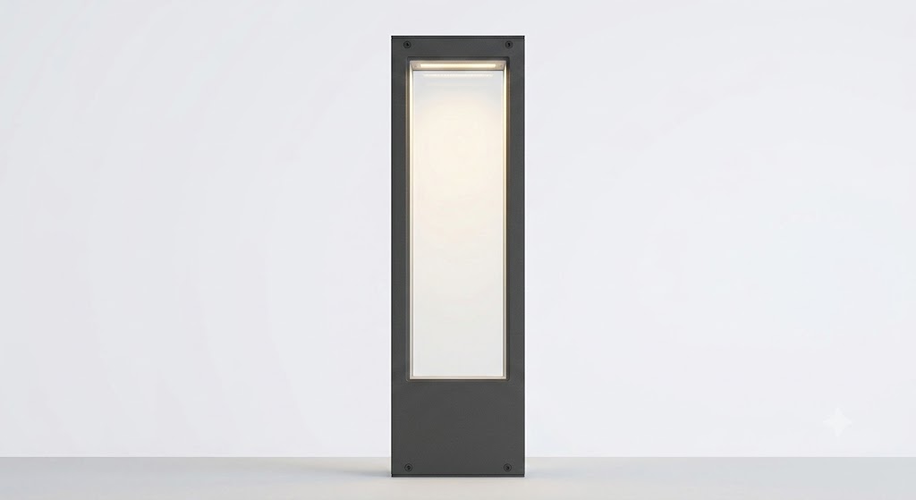 DL11460 Rectangular Open-Frame Bollard (Clear Glass) – Outdoor Lighting