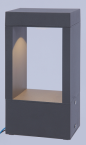 DL11461 Rectangular Open-Frame Bollard (Clear Glass, Variant A)