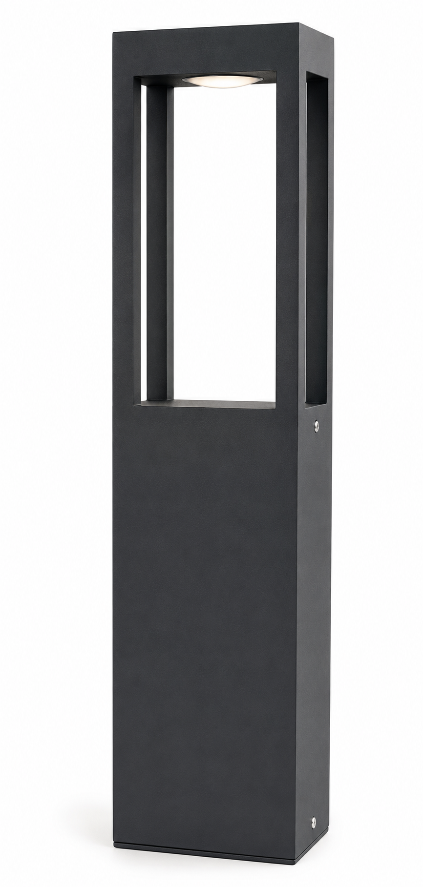 DL11462 Rectangular Bollard (Open Frame, Clear Glass)