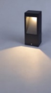 DL11464 Low Rectangular Bollard (Open Frame, Clear Glass)