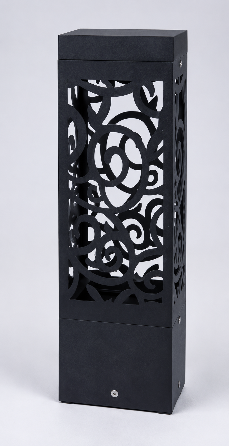 DL11465 Bollard Light (Decorative Cut-Out Column, Clear Glass)