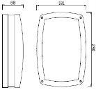 DL11474 Wall Light (Rectangular Bulkhead, Opal PC)