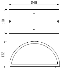 DL11475 Wall Light (Half-Round, Slot Diffuser)