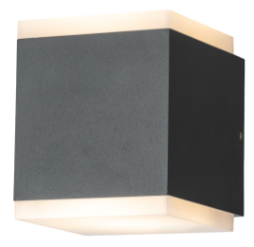 DL11614 Outdoor LED Up & Down Cube Wall Light (2x 6W)