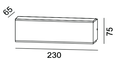 DL11617 Outdoor LED Linear Up & Down Wall Light (12W)