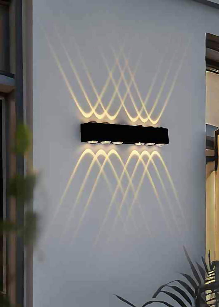 DL11652 Outdoor LED Up/Down Wall Light, Multi-Beam (4/8/12W)