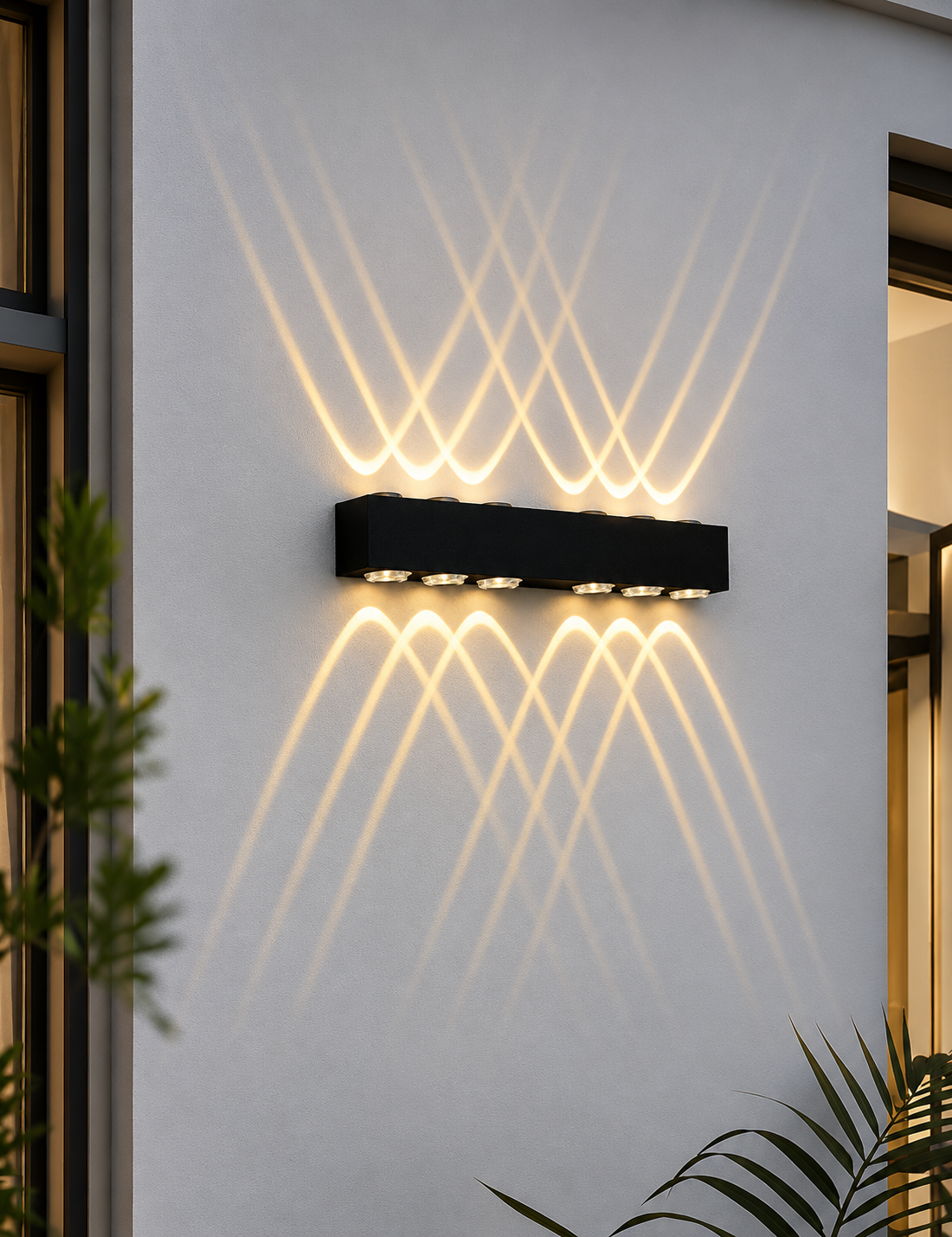 DL11652 Outdoor LED Up/Down Wall Light, Multi-Beam (4/8/12W)