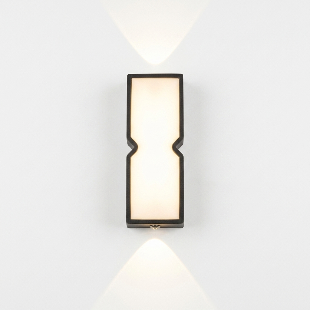 DL11666 Outdoor LED Up/Down Wall Lamp, Rectangular (12W)