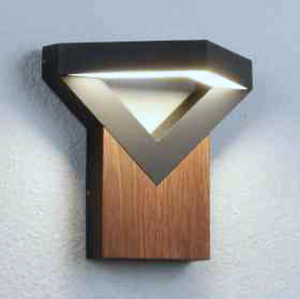 DL11687 Outdoor LED Bollard/Wall Lamp, Wood-Accent (12W, H600mm)