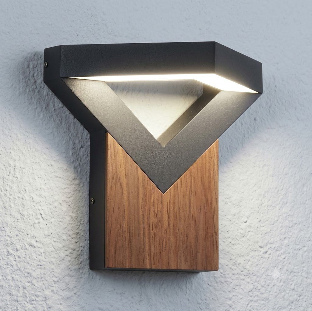 DL11687 Outdoor LED Bollard/Wall Lamp, Wood-Accent (12W, H600mm)