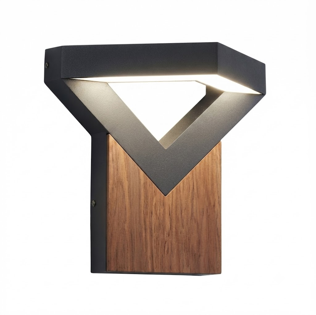 DL11687 Outdoor LED Bollard/Wall Lamp, Wood-Accent (12W, H600mm)