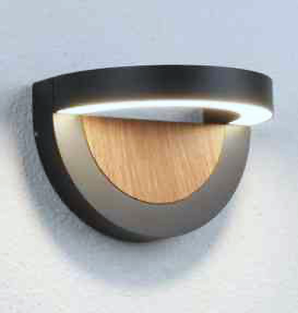 DL11688 Outdoor LED Wall Lamp, Wood-Accent Triangle (12W, 219*121*201mm)