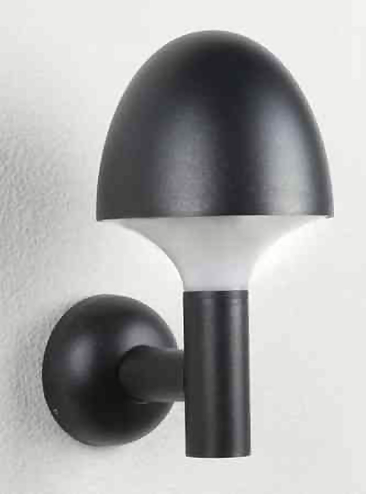 DL11689 Outdoor LED Dome Wall/Lawn Lamp, Wood-Accent (12W)
