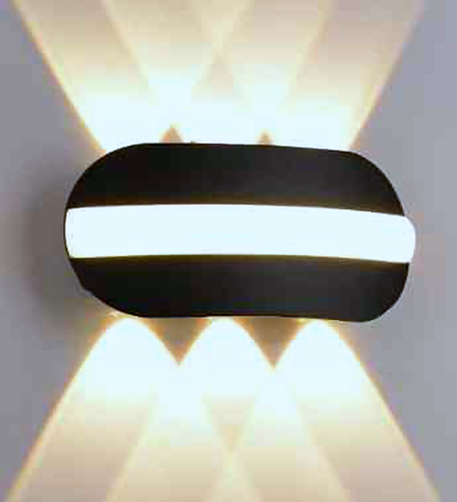 DL11692 Outdoor LED Up/Down Wall Light, Oval 6-Beam (10W)