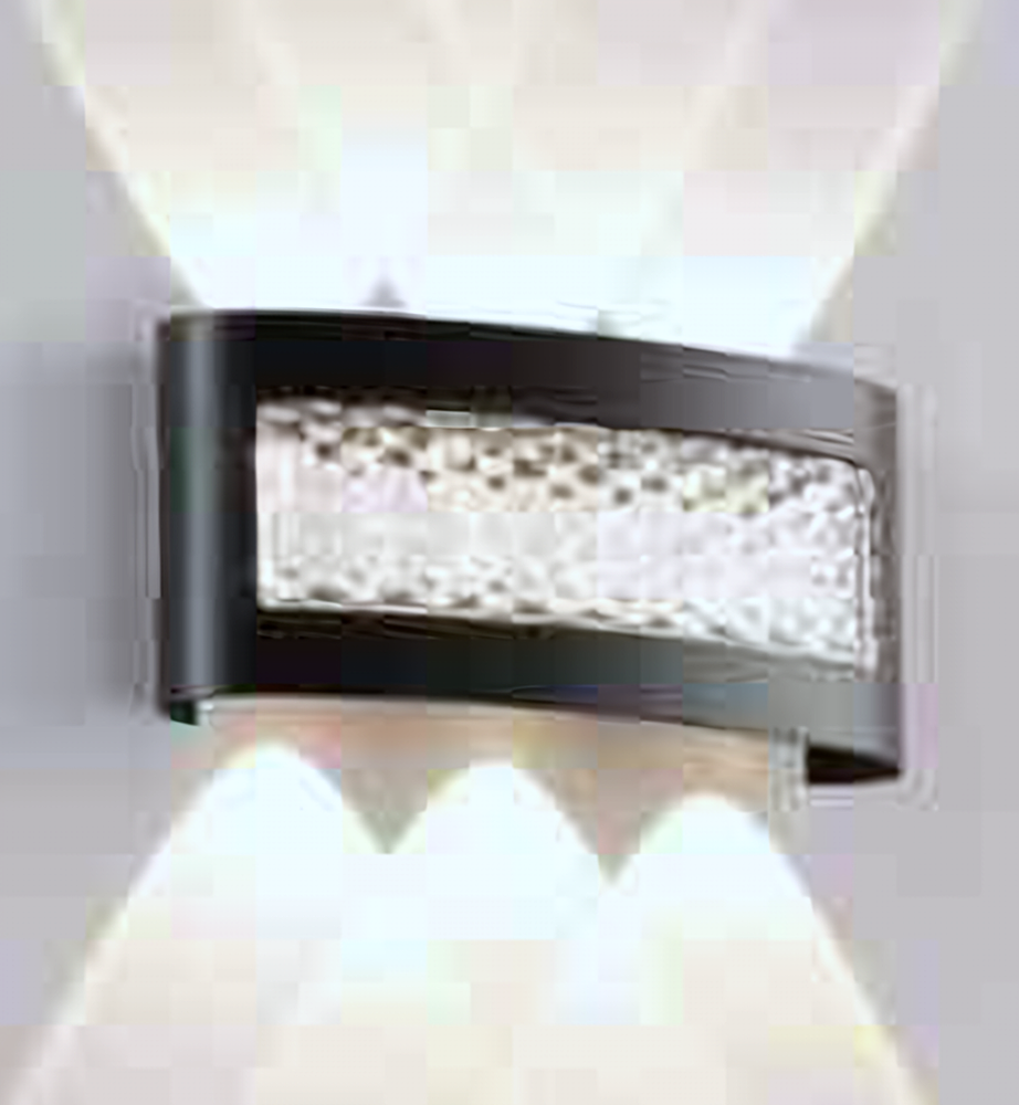 DL11695 Outdoor LED Up/Down Wall Light, Mesh-Face 6-Beam (10W)