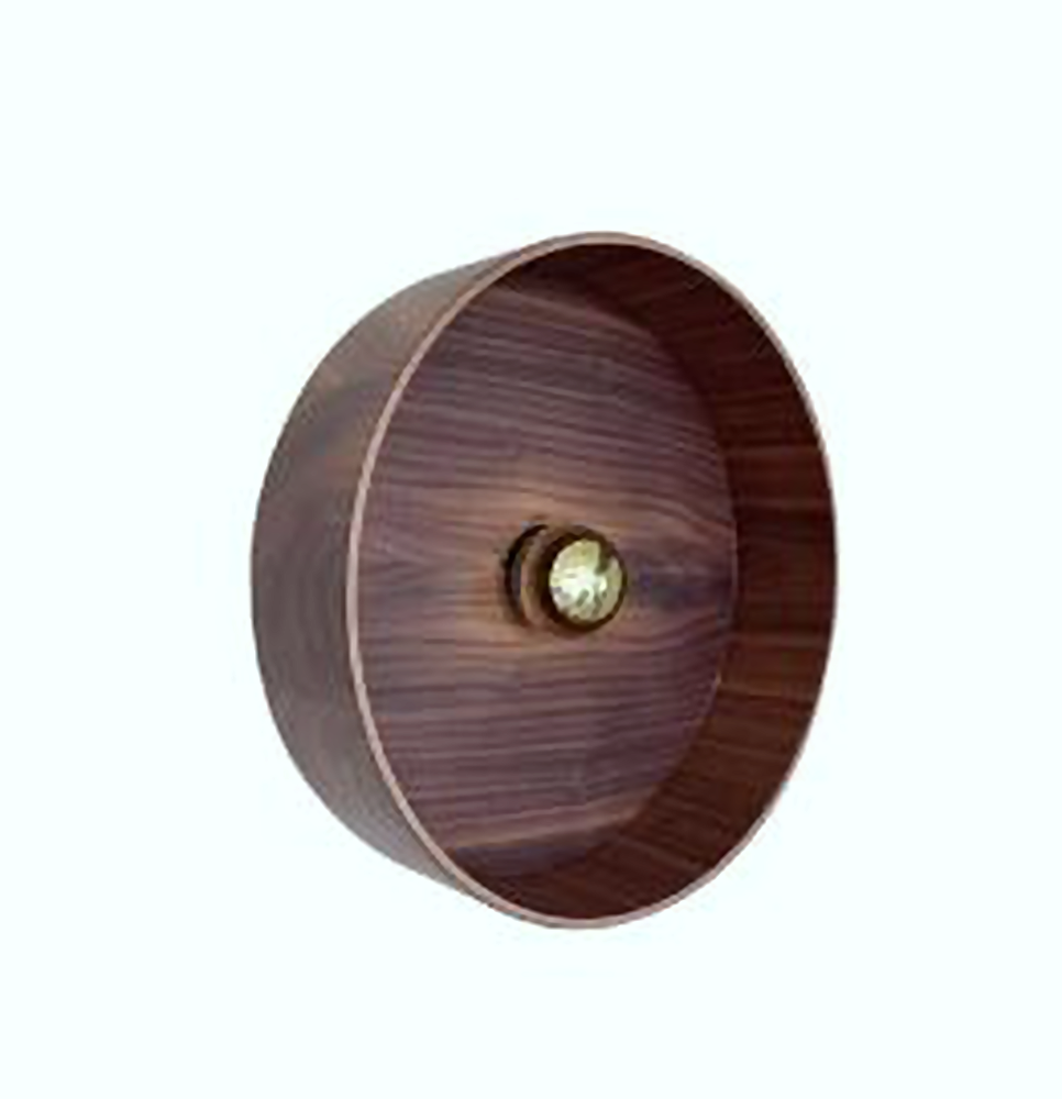 DL12693 Walnut Wood Pendant Light (D300, E27 60W)