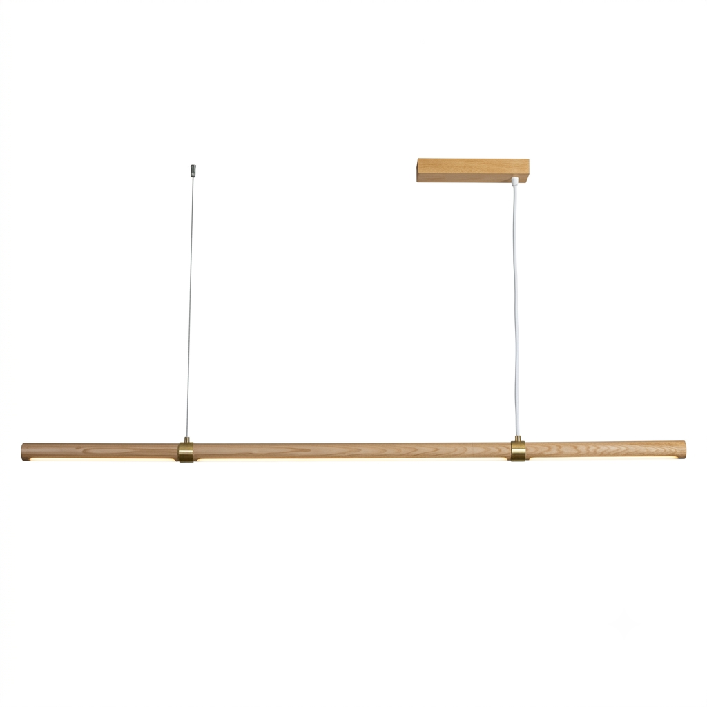 DL12730 Ash Wood Pendant Light (L1200, LED 20W/24W/28W)