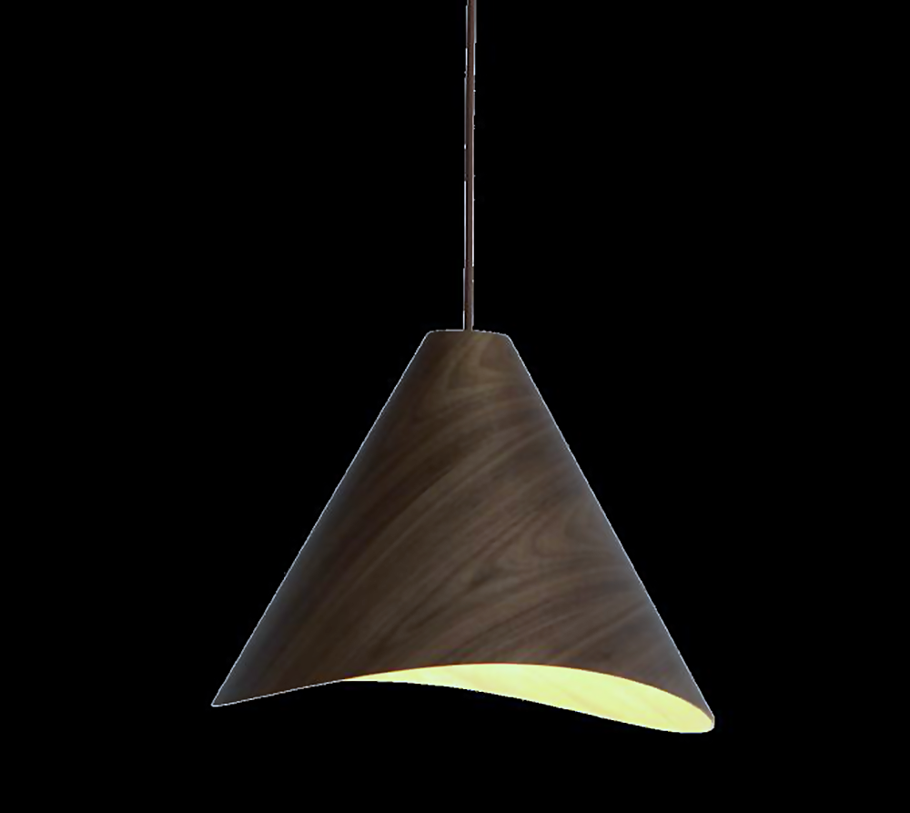 DL12748 Dark Walnut Wood Pendant Light (S:250*175H / M:330*250H / L:450*350H / XL:610*500Hmm, E27 60W)