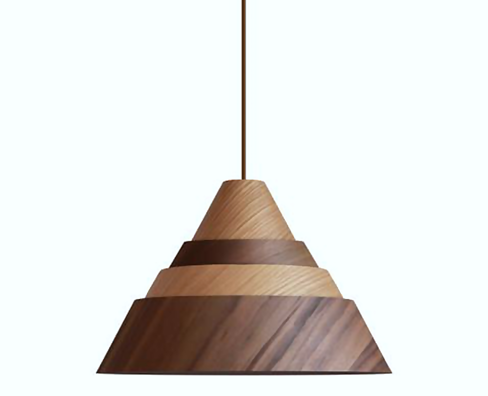 DL12752 Oak & Dark Walnut Wood Pendant Light (330*220Hmm, E27 60W)