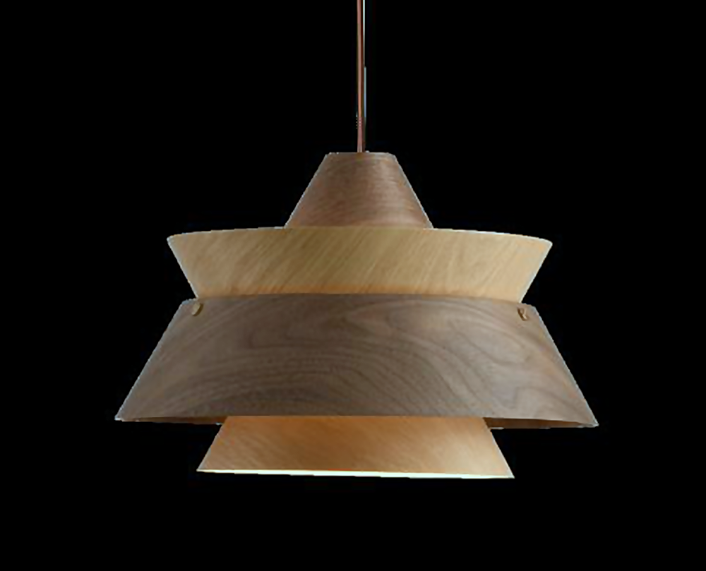 DL12759 Oak & Dark Walnut Wood Pendant Light (330*230Hmm, E27 60W)