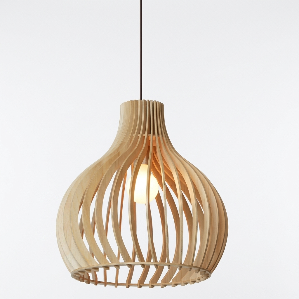 DL12808 Plywood Pendant Light (D450*445Hmm, E27 60W)