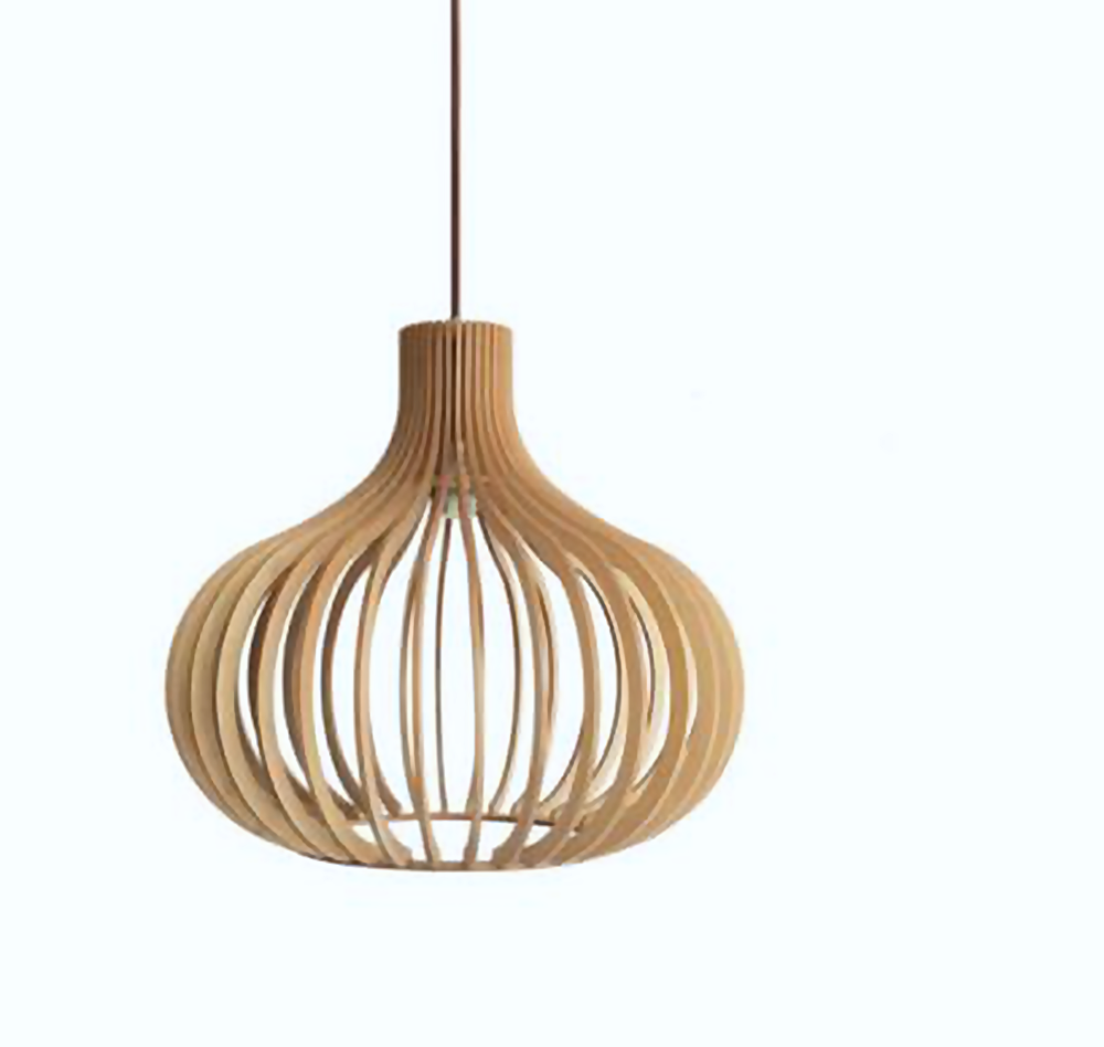 DL12809 Plywood Pendant Light (D500*450mm, E27 60W)