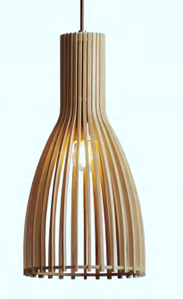 DL12812 Plywood Pendant Light (D200*400H , E27 60W)