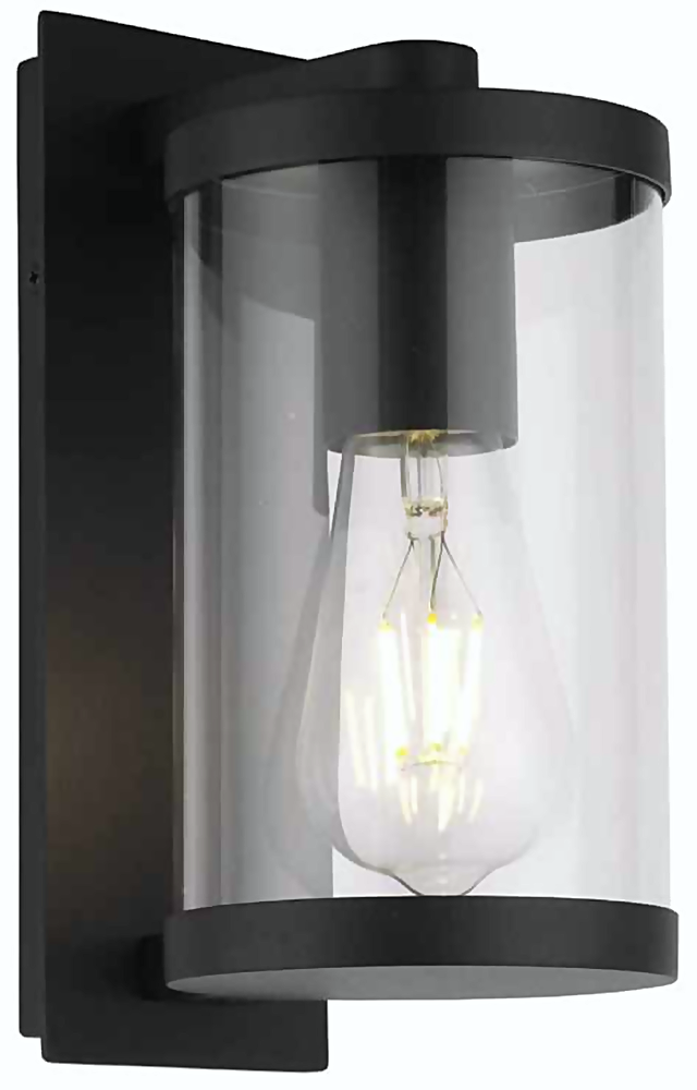 DL13111 Cylindrical Glass Garden Wall Lantern (E27, IP44)